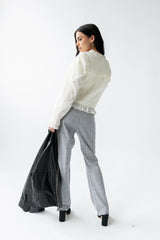 Willow Slim Straight Trouser in Grey