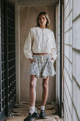 Sidney Embroidered Jacket in Cream