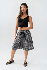 Wrenna Plaid Bermuda Shorts