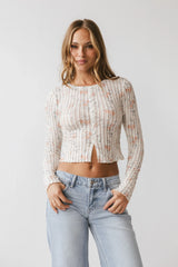 Reggie Floral Top in Peach FINAL SALE