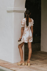 Mitsy Embroidered Floral Romper in Ivory