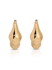 Molten Metal Hoop Earrings