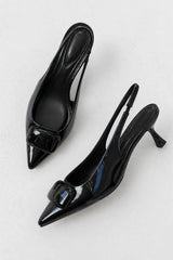 Nena Slingback Heels in Black
