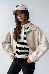 Hamlin Striped Top in Black