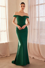 Tinsley Gown Stretch Off the Shoulder Dress