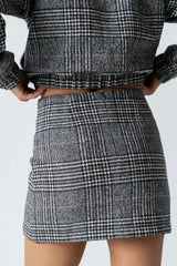 Finley Tweed Mini Skirt in Black