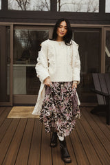 Dakota Cable Knit Sweater in Ivory FINAL SALE