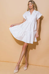 TIMELESS BEAUTY WHITE SWING DRESS