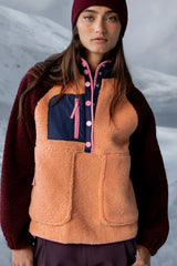 Milana Sherpa Pullover in Orange