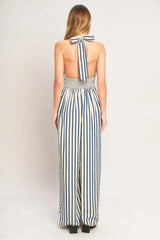 NAUTICAL BREEZE STRIPE JUMPSUIT