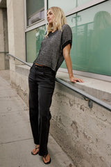 Della Lace Trim Baggy Jeans