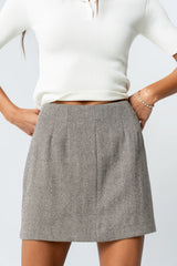 Trinity Mini Skirt in Brown