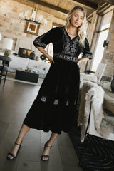 Alina Velvet Midi Dress FINAL SALE