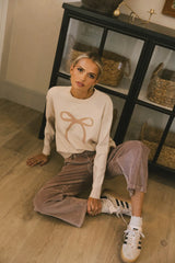 Lisette Barrel Jean in Mauve Courduroy FINAL SALE