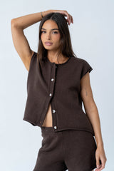 Paige Knit Sweater in Brown