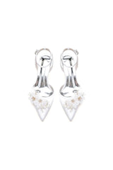 Elegant Ankle Strap Pointed Toe High Heels with Rhinestone Flower