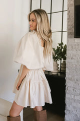 Litzy Mini Dress in Beige FINAL SALE