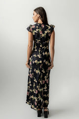 Asa Floral Maxi Dress in Black FINAL SALE
