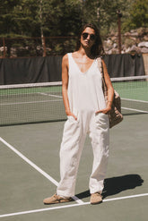 Marie Jumpsuit in Cream FINAL SALE