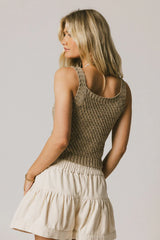 Luna Knit Tank Top in Taupe FINAL SALE