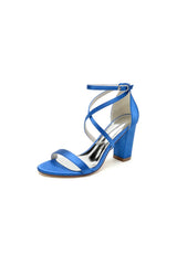 Simple Open Toe Cross Strap High Heels