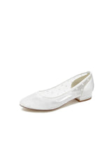Simple Pointed Toe Mesh Slip on Low Heels