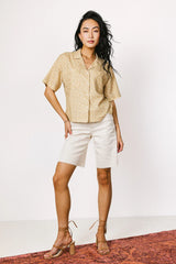 Xiomara Floral Button Up in Yellow FINAL SALE