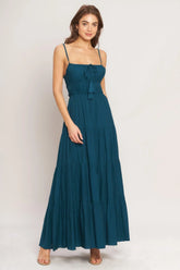 OCEAN BREEZE TEAL MAXI DRESS
