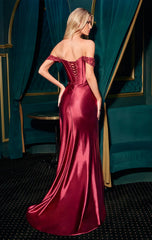 CHARIS GOWN LACE CORSET SATIN DRESS