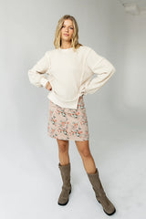 Juno Floral Mini Skirt in Clay FINAL SALE