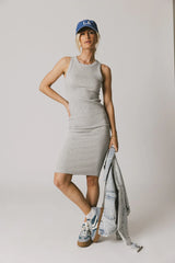 Daphne Midi Dress in Heather Grey FINAL SALE