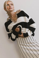 Akari Striped Sweater in Ivory FINAL SALE