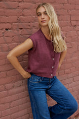 Paige Knit Sweater in Burgundy FINAL SALE