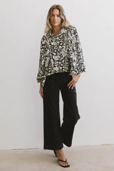 Nona Dolman Sleeve Blouse in Black FINAL SALE