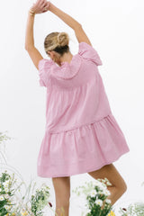 Toby Pleated Baby Doll Dress in Mauve