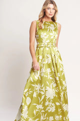 LIME FLORAL MAXI DRESS FINAL SALE
