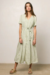 Kade Floral Midi Dress in Sage FINAL SALE