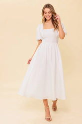 MAURA MIDI DRESS IVORY