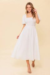 MAURA MIDI DRESS IVORY