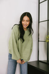 Aliyah Knit Sweater in Green FINAL SALE