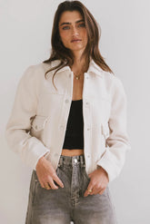 Nina Wool Blend Jacket in Cream FINAL SALE