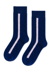Racing Stripe Cashmere Crew