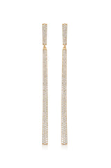 Straight Drop Crystal Dangle Earrings