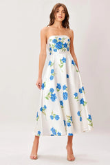 GARDEN MUSE FLORAL MIDI DRESS