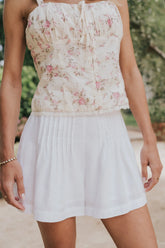 Jenny Pleated Shorts in Ivory