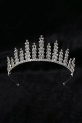 Silver Crystal Tiara For Women