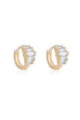 Crystal Diamond Shine Mini Hoop Earrings