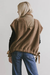 Johanna Sherpa Vest in Brown FINAL SALE