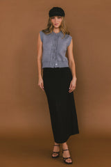 Tori Sweater Vest in Grey FINAL SALE