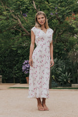 Brinkley Floral Maxi Dress in Berry